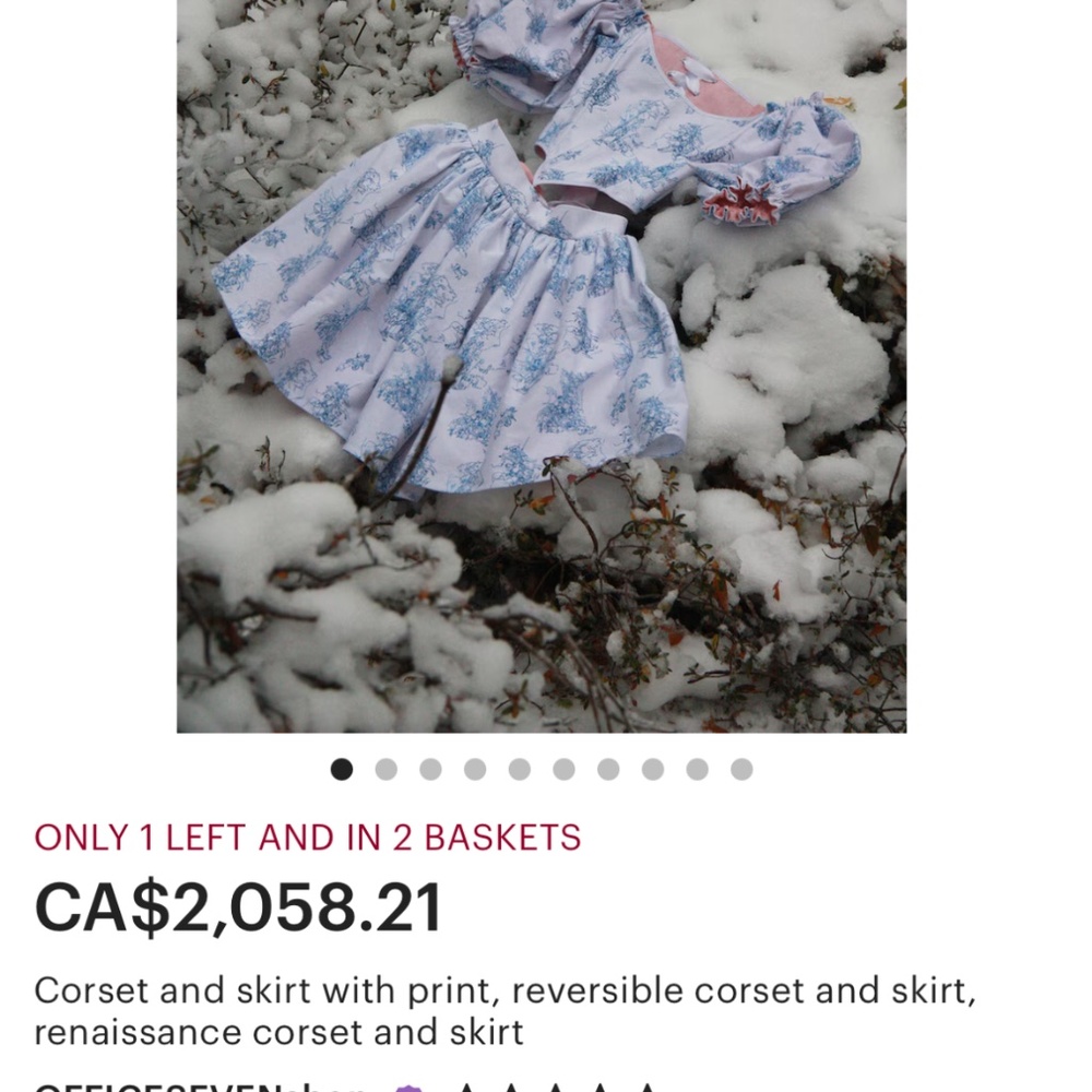 Reversible OFFICESEVENshop corset + skirt set/Dress | graduation/events/….